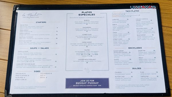 Menu photo 6 La Popular Hollywood Hollywood, CA