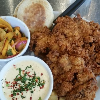 Table 57 - Chicken Fried Steak with Mango Slaw option... - Breakfast & Brunch Near Me - Visalia, California Table 57 - Chicken Fried Steak with Mango Slaw option... - Breakfast & Brunch Near Me - Visalia, California