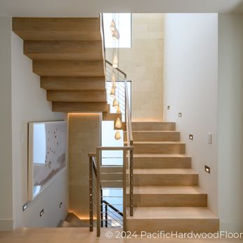 Pacific Hardwood Flooring - Custom hardwood floor staircase with lighting by Jay Ghantous. - Flooring Near Me - Los Angeles, California Pacific Hardwood Flooring - Custom hardwood floor staircase with lighting by Jay Ghantous. - Flooring Near Me - Los Angeles, California