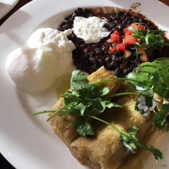 Orphan - Tamales plate with poached eggs and no cheese ! Delicious! - Breakfast & Brunch Near Me - Sacramento, California