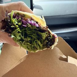 Lured Market & Grill - Flowering Bridge Wrap( it's 95% lettuce on a raw wrap ) for only 14.00