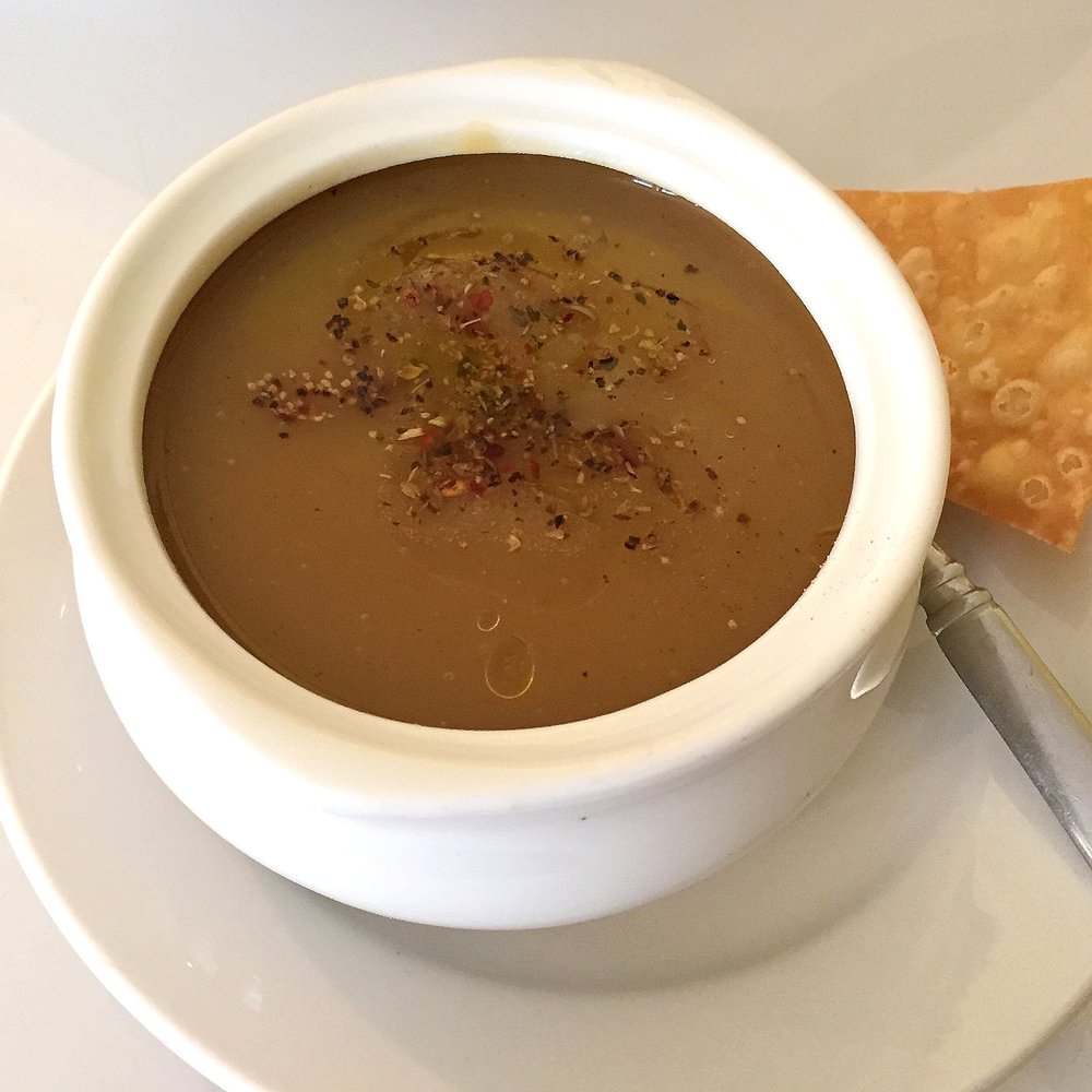 Roots Cafe - Butternut squash soup (vegan). It was very nicely spiced and really hit the spot. - New American Near Me - Naples, New York Roots Cafe - Butternut squash soup (vegan). It was very nicely spiced and really hit the spot. - New American Near Me - Naples, New York