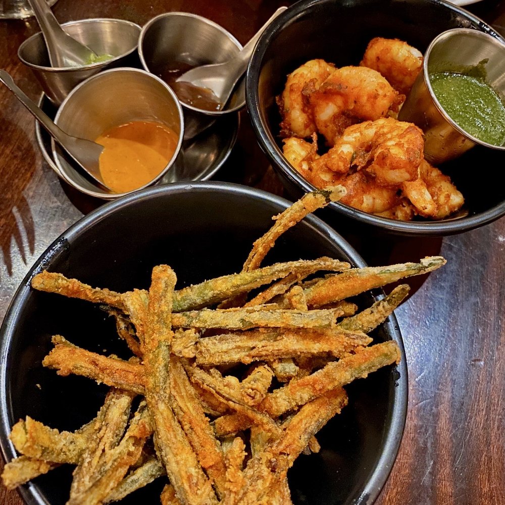 Dishoom - Okra Fries and Prawn Koliwada. - Indian Near Me - Edinburgh, EDH Dishoom - Okra Fries and Prawn Koliwada. - Indian Near Me - Edinburgh, EDH