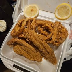 Anthonys Fish And Chicken - I enjoyed every single bite. The fish was crispy & tender. Onion rings were perfect,not minced onion. I will be back