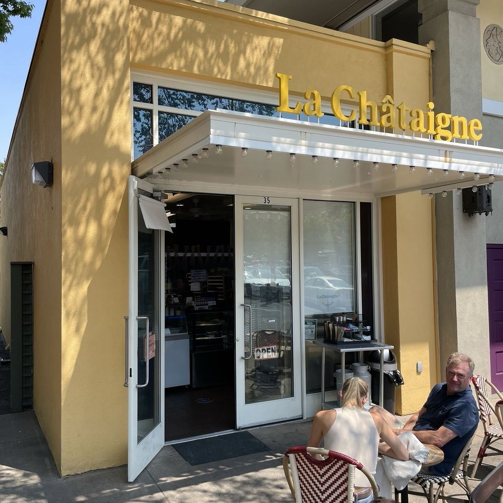 Outside the bakery