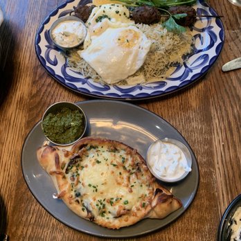 Aba - khachapuri and Lamb & Beef Kefta Kebab - Mediterranean Near Me - Chicago, Illinois