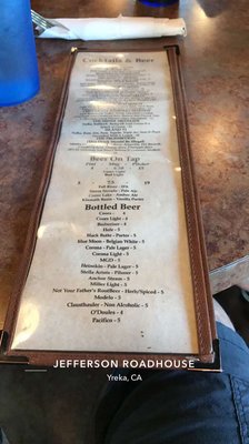 Menu photo 6 Jefferson's Roadhouse Yreka, CA