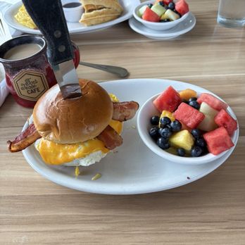 Fort Jesse Cafe - Fried Chicken Breakfast Sandwich - Breakfast & Brunch Near Me - Normal, Illinois