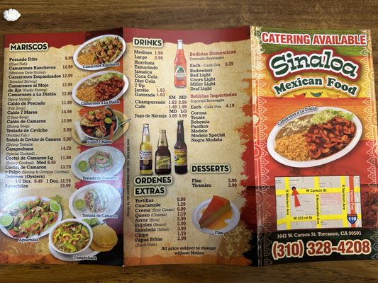 Menu photo 6 Taco Sinaloa Torrance, CA