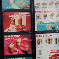 Scooter's Coffee - Partial view of drive-through menu board