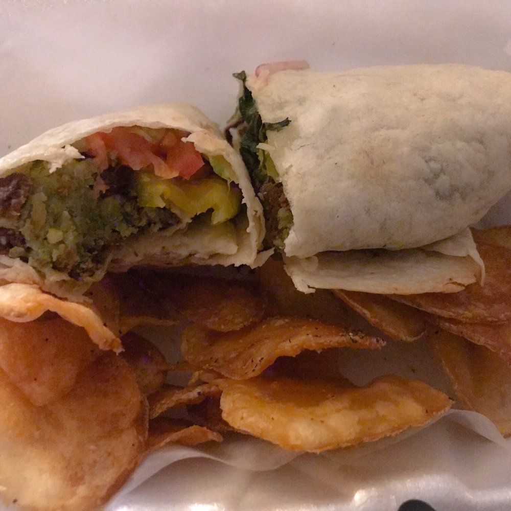 Tom's Kitchen - Falafel wrap with homemade chips - Pizza Near Me - North Providence, Rhode Island Tom's Kitchen - Falafel wrap with homemade chips - Pizza Near Me - North Providence, Rhode Island