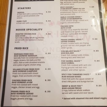 Warisan Cafe - Menu 1 - Malaysian Near Me - London, XGL