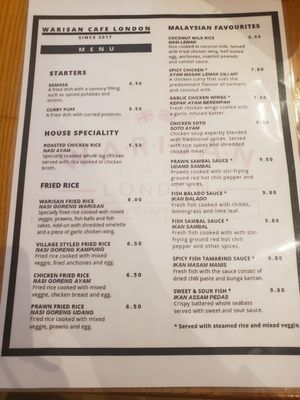Menu photo 6 Warisan Cafe London, XGL