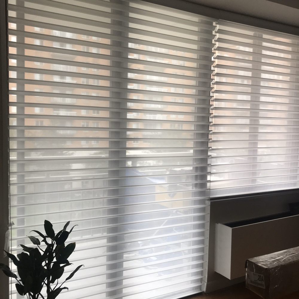 Blinds To Go - Patio door and larger living room blinds partially open - Shades & Blinds Near Me - Paramus, New Jersey Blinds To Go - Patio door and larger living room blinds partially open - Shades & Blinds Near Me - Paramus, New Jersey