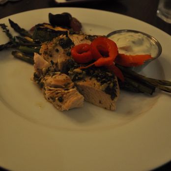 No Worries Private Chefs - Chicken breast with veggies and tzatziki sauce - Caterers Near Me No Worries Private Chefs - Chicken breast with veggies and tzatziki sauce - Caterers Near Me
