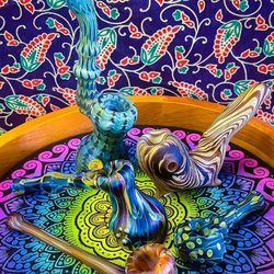 Up N Smoke - Longmont - Glass art by Colorado Artists BMH Glass and Sandman Glass