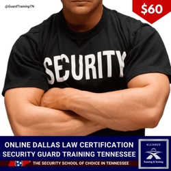 Alliance Training & Testing - Online Dallas Law Security Officer Guard Certification Course TN Alliance Training and Testing #guardtrainingtn