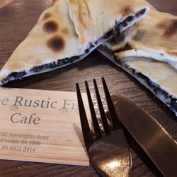 The Rustic Fig Cafe - Spinach triangle from the manoushi menu