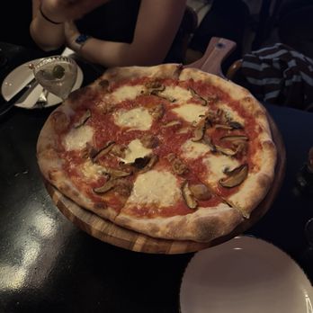 Uva Next Door - Mushroom Pizza Funghi e Salsiccia - Bars Near Me - New York, New York