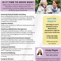 Livwell Senior Placement - 10 Tips on when it may be time to consider assisted living for a loved one.