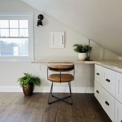 FunCycled - Attic design, and custom built in desk.