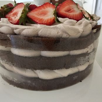 L'Ami Bakery - Side view of Strawberry Choco cake - Bakeries Near Me - Pearl City, Hawaii L'Ami Bakery - Side view of Strawberry Choco cake - Bakeries Near Me - Pearl City, Hawaii