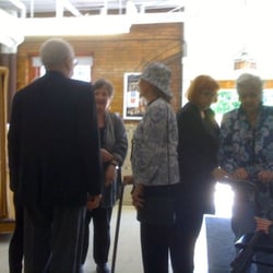 Old Town Triangle Center - Artist Laureate Kay Smith with students and patrons at the opening reception
