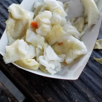 Falafel Stop - We checkin into the best falafel place ever. Here are complimentary pickled cabbage (just ask) - Falafel Near Me - Sunnyvale, California