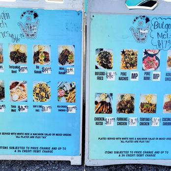 Da Braddahz Grindz - Da Bruddahz Grindz 2 menu as of March 20, 2025. - Food Trucks Near Me - Kailua-Kona, Hawaii Da Braddahz Grindz - Da Bruddahz Grindz 2 menu as of March 20, 2025. - Food Trucks Near Me - Kailua-Kona, Hawaii