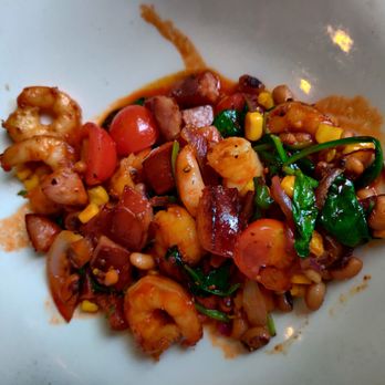 The Grove - Shrimp Succotash - on par, medium heat - Bars Near Me - Savannah, Georgia The Grove - Shrimp Succotash - on par, medium heat - Bars Near Me - Savannah, Georgia