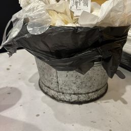 Trash bucket... lol. We filled it up! Trash bucket... lol. We filled it up!