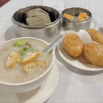 KJ Dim Sum & Seafood - Congee, Deep Fried Meat Dumpling, Pork Siu Mai, Sticky Rice Wrapped W/ Lotus Leaves - Dim Sum Near Me - Las Vegas, Nevada KJ Dim Sum & Seafood - Congee, Deep Fried Meat Dumpling, Pork Siu Mai, Sticky Rice Wrapped W/ Lotus Leaves - Dim Sum Near Me - Las Vegas, Nevada
