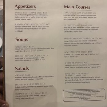 De Cortez - Menu - Latin American Near Me - Cabos San Lucas, BCS