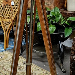 Kingston Antiques & Vintage - Vintage Wood & Metal Tripod, Awesome DIY Decor Project, Camera Tripod, Surveyors Tripod