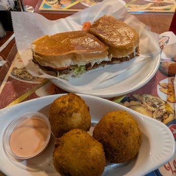 La Cocina Cubana - Papa rellenos and a ropa viejo sandwich - Cuban Near Me - Lansing, Michigan La Cocina Cubana - Papa rellenos and a ropa viejo sandwich - Cuban Near Me - Lansing, Michigan