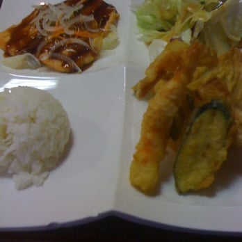 Kabuki Sushi - Teriyaki Salmon & Tempura Bento Box - Japanese Near Me - Antioch, California