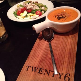 Twenty6 - Tomato soup and Caesar salad - New American Near Me - La Quinta, California Twenty6 - Tomato soup and Caesar salad - New American Near Me - La Quinta, California