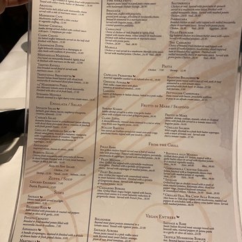 Cassarino's Restaurant - Menu as of 9/22/22 - Italian Near Me - Providence, Rhode Island