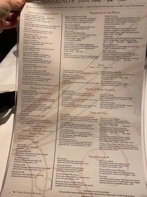 Menu photo 2 Cassarino's Restaurant Providence, RI Menu photo 2 Cassarino's Restaurant Providence, RI