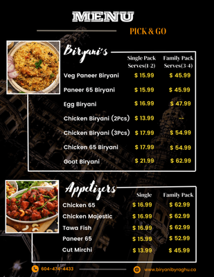 Menu photo 1 Raghu’s Biryani Drive Port Coquitlam, BC Menu photo 1 Raghu’s Biryani Drive Port Coquitlam, BC
