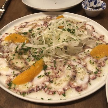 Norma - Carpaccio di Polipo Thin sliced octopus with shaved fennel with Salmoriglio - Pizza Near Me - New York, New York Norma - Carpaccio di Polipo Thin sliced octopus with shaved fennel with Salmoriglio - Pizza Near Me - New York, New York