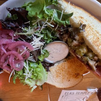 McMenamins Elks Temple - Grilled fontina cheese with mushrooms, leeks, and prosciutto. - Brewpubs Near Me - Tacoma, Washington McMenamins Elks Temple - Grilled fontina cheese with mushrooms, leeks, and prosciutto. - Brewpubs Near Me - Tacoma, Washington