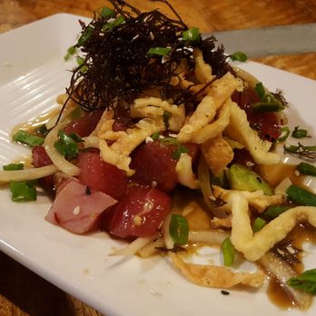 Kona Brewing - Poke appetizer ($20) it was a bit too spicy for me but the fish was fresh tasting and the flavor of the poke was delicious - Pubs Near Me - Honolulu, Hawaii