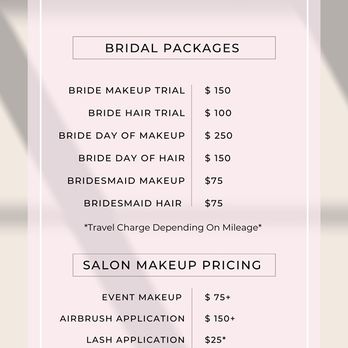 StyledByKenzieG - Pricing - Makeup Artists Near Me