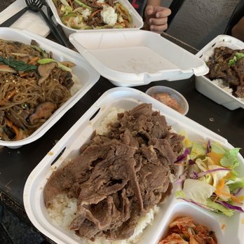Gushi - Jap chae plate, bulgogi plate, ribs plate, beef and veggie bowl plate - Korean Near Me - Los Angeles, California Gushi - Jap chae plate, bulgogi plate, ribs plate, beef and veggie bowl plate - Korean Near Me - Los Angeles, California