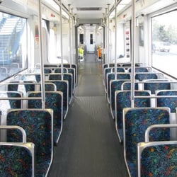 Allen Gold Line Station - Seats and interior of a typical Gold Line train car