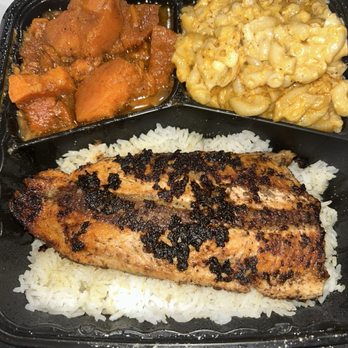 TasteBudz Creole Kitchen - Jerk salmon, rice, yams, Mac and cheese - Cajun/Creole Near Me - Las Vegas, Nevada