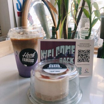 Hood Famous - white chocolate guava cheesecake, ube latte - Cafes Near Me - Seattle, Washington Hood Famous - white chocolate guava cheesecake, ube latte - Cafes Near Me - Seattle, Washington