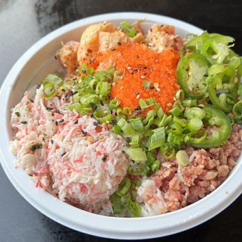 Fishology Poke Bar - Large Poke Bowl (5 scoops) - Poke Near Me - Folsom, California Fishology Poke Bar - Large Poke Bowl (5 scoops) - Poke Near Me - Folsom, California