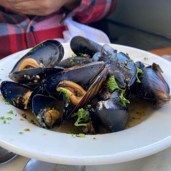 Brophy Bros - Steamed Mussels with broth. So delicious. Shareable size but only if you want to share! - Seafood Near Me - Santa Barbara, California